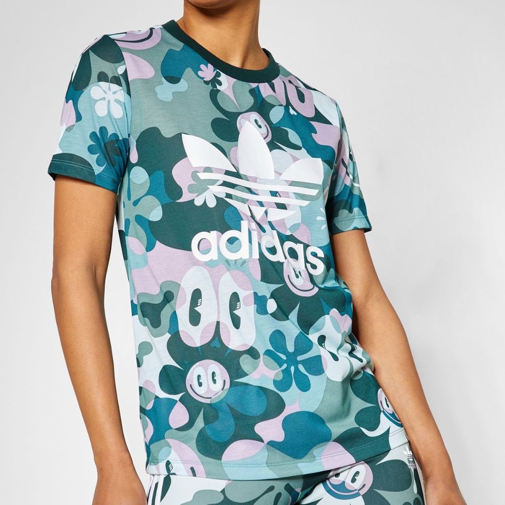 Adidas Originals X Hattie Stewart | Trefoil Cartoon Tee 2019 Women's Small